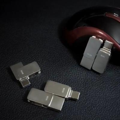China Plastic 2 In 1 Type C Usb Flash Drive Otg Stick Usb 3.0 Mini Flash Drive 360 Degree Rotation Flash Hard Disk Pendrive for sale