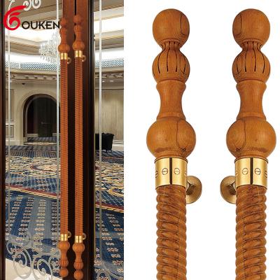 China Modern Customized Solid Wood Interior Door Handles Front Door Handle Luxury Door Pull Handle for sale