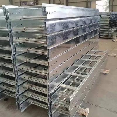 China Wall Or Floor Mounted Hot Dip Galvanized Cable Tray Width 50mm-1000mm For Versatile Cable Management for sale