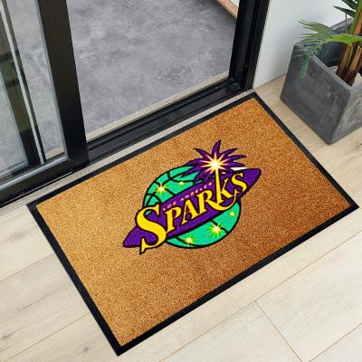 Chine Tapis à nouilles de cuisine en PVC antidérapant à logo 3D sur mesure pour l'extérieur à vendre