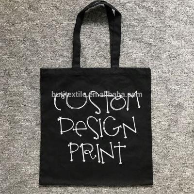 China Wholesale Custom Printed Screen Print Handled Cotton Canvas Tote Bag With Logo Silk Factory Price for sale