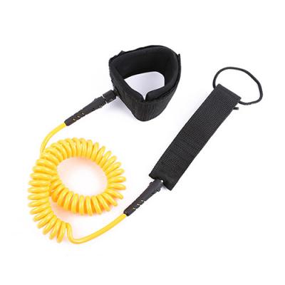 China Bright Yellow Paddle Board Leash Good Safety Harness For Surf Sport for sale