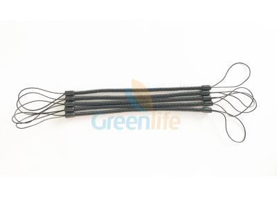 China Black 15CM Pen Coiled Leash With Nylon Loops en venta