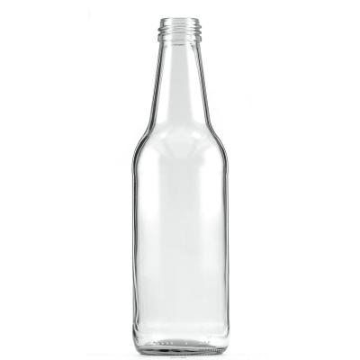 China Beverage Juice Drinks Crown Cap Glass Clear Transparent Bottle for sale