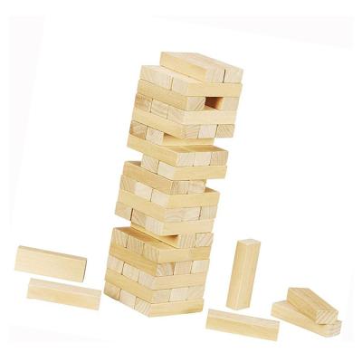 China Building Toy Wholesales Family Wooden Blocks Stacking Tumbling Jengal Tumbling Tower Building Block Game for sale