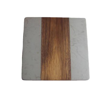 China Viable Factory Direct Selling Brown Wooden Mixed Marble Chopper for Cheese, Steak, Bread, Charcuterie Board for sale