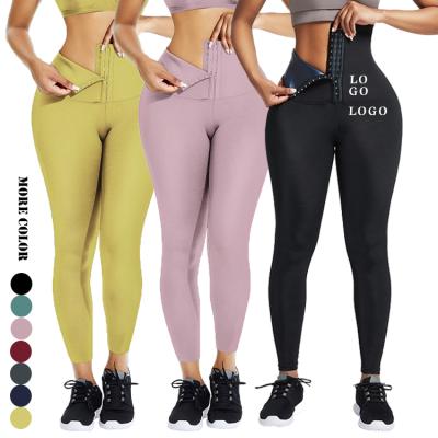 China Logo Waist Shapers Shaper Breathable Custom Shapewear For Women Slim High Waist Adjustable Crochet Yoga Pants Gaiters Wholesale for sale