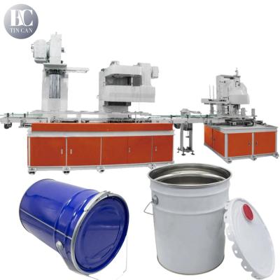 China UN 18Liter Pail Making Machine 30cpm Automatic Expanding Flaning Sealing Combination for sale