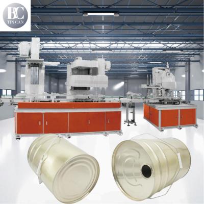 China Chemical Pail Making Machine 40cpm High Speed With Cover Sealing Station for sale