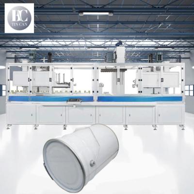 China High Speed 18L Pail Making Machine 40cpm Paint Tin Bucket Production Line for sale