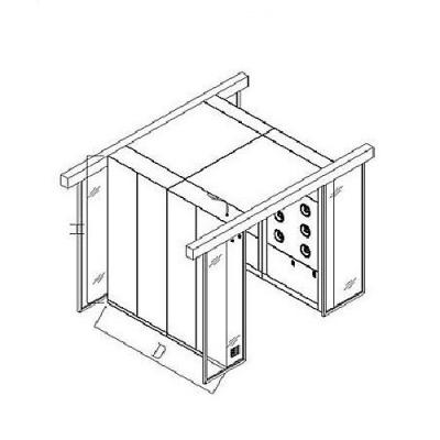 China Customized Four People 120V Cargo Cleanroom Air Shower for sale