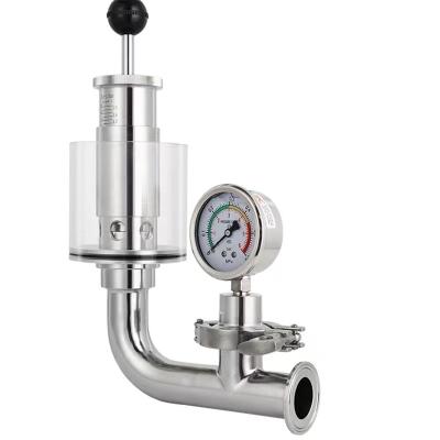 China General L Type Sanitary Tri Clamp Valve Spunding Brewery Exhaust Valves for sale