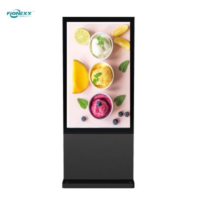 China 49 inch Black Windows Outdoor Fanless Vertical Digital Totem for sale