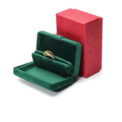 Китай Вельвет Hanhong Custom Logo Luxury Green Jewelry Box for Earrings Браслет Ожерелье Кольцо Кольцо продается