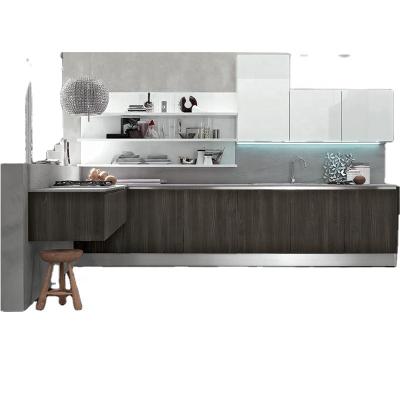 China Solid Wood Modern Kitchen U Type Whole Sideboard Kitchen Set for sale
