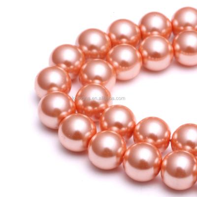 China DIY decoration; Strap; Necklace ; Good quality loose earring etc beads. Champagne Color Glass Pearl Beads for Jewelry Making for sale