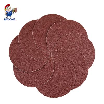 China 4in 25mm disc p150 Velecro film waterproof sanding sanding paper 25mm red abrasive sanding paper for wood polish for sale