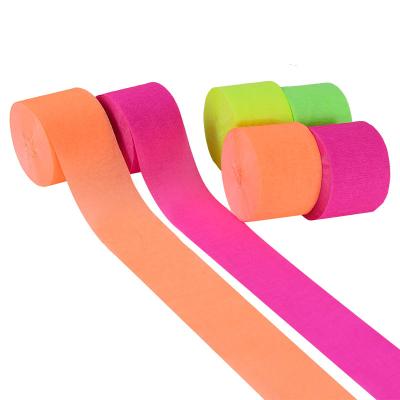 China Pretty Party Paper Decor Assorted Neon Paper Crepe Flames for sale