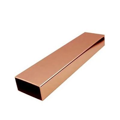 China Tubo de cobre cuadrado con servicio de procesamiento no secundario 99,9% Material de cobre puro en venta