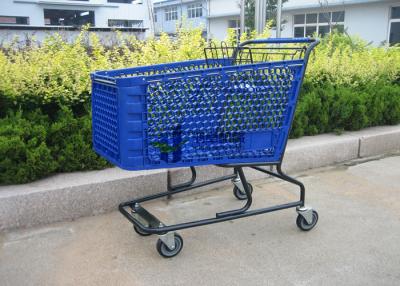 Cina Carrello resistente di acquisto del metallo che piega 4 carrelli del supermercato della ruota in vendita