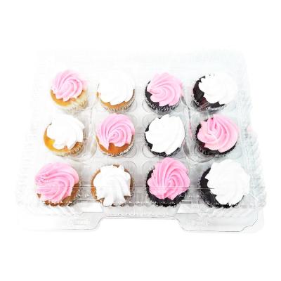 China Clear Recyclable Plastic Slice PET Cake Container For Cake for sale