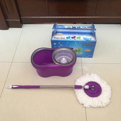 China Sustainable New Design Household Commercial Easy Wring Microfiber Magic 360 Cleaning Mop And Bucket Set for sale