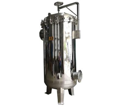China Tratamiento industrial DN80mm de la industria del automóvil de los Ss 304 del cárter del filtro de bolso del agua en venta
