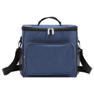 China Custom Waterproof Cooler Bag For Bento Picnic Tote Bag With Insulation Outdoor Camping Single Shoulder Strap PEVA Oxford Lunch Portable Bag for sale