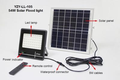Cina 50w 5400 luci di inondazione solari del lume LED/su luci di inondazione solari del paesaggio del lume in vendita