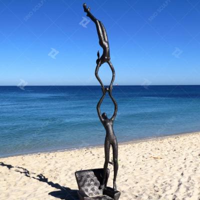 China 5M High Custom Made Bronzen Beelden Patina Afwerking Voor Outdoor Decor Te koop