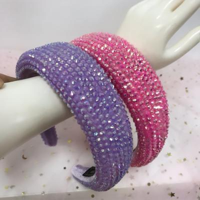 China Wholesale headband women luxury Full Colored Rhinestone headband big headband for girl for sale