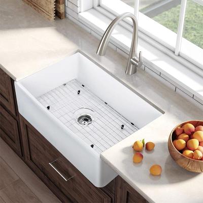 China 24 Inch Long Modern American Standard White Top Farmhouse Rectangular Kitchen Sink for sale