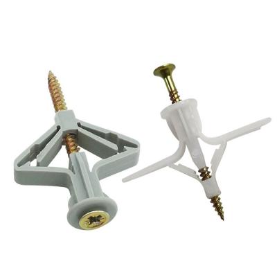 China Other 60set Plasterboard Plastic Anchor Expansion Tube Pipe Wall Anchors Sockets Expansion With Phillips Head Screw Kit for sale