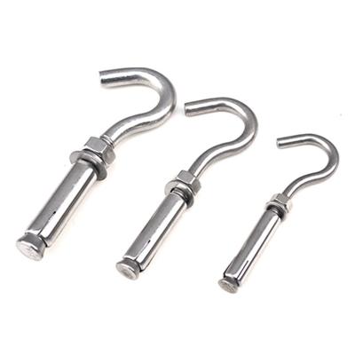 China No Hanging Stainless Steel M6 M8 M10 M12 201 201 Stainless Steel Expansion Screw Open Cup Lifing Hook Concrete Anrchor Bolt for sale