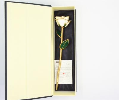 China Snow White 24k Gold dipped Rose gold plated rose 11