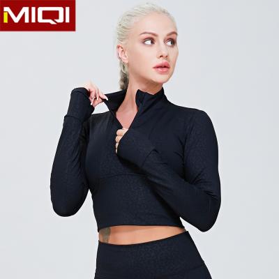China 2021 Breathable Long Sleeve Workout Tops Fit Long Jacket Yoga Top for sale