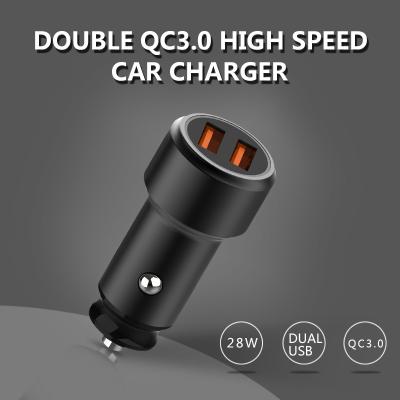 China FQC18-1 Dual QC3.0 USB CAR CHARGER Universal Compatible USB CAR CHARGER for all electronics cheap price for sale