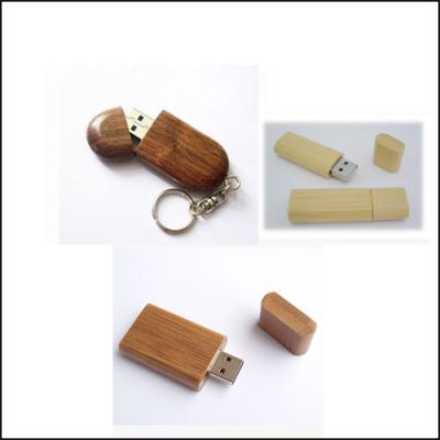China Smooth Finished Bamboo Flash Drive Disk With Laser Logo For Corporate Gifts for sale