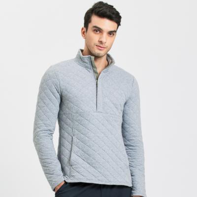 China Breathable 1/4 Quarter Zip Fleece Mens Sweaters Mock Turtle Neck Zipper Fleece Stitched Sweater for sale