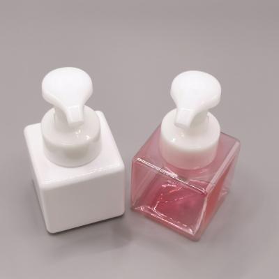 China Wholesale Big Discharge 40mm 43mm PP Soap Liquid Pump Foaming Foam Dispenser Pump 250ML PETG Bottle for sale