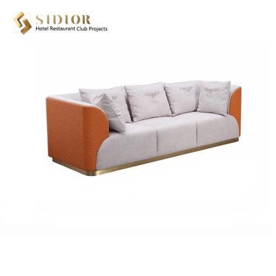 China Modern Three Seater Fabric Sofa European Style Sectional Sofas 235cm for sale