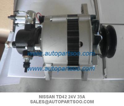 Chine ALTERNATEUR de SAFARI d'Alternador NISSAN TD42 23100-11T18 Nissan Patrol, 24V, 35 ampères, TD42 à vendre