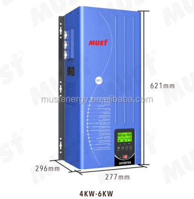 China MUST TLV EP3300 Series 1KW 1.5KW 2KW 3KW 4KW 5KW 6KW Battery Management System For Lead Acid Ups Shunt Contact 277*196*466mm 277*186*621mm for sale