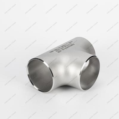 China Acero inoxidable igual Tee 304L SS Reducción de soldadura trasera para la industria química en venta