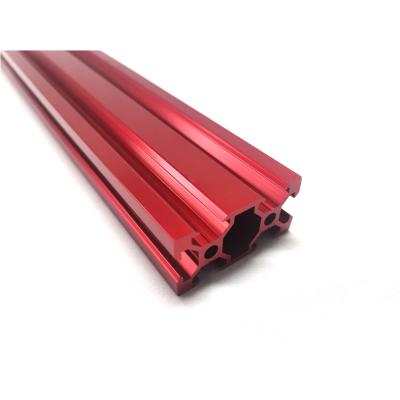 China Red colors / Anodized 2040 T-slot aluminum extrusion profile for sale