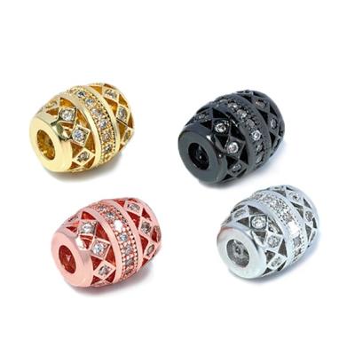 China DIY necklace pendants jewelry accessories for bracelets spacers beads jewelry making wholesalers bracelet spacer for jewelri making pave spacer CZ bead diy for sale
