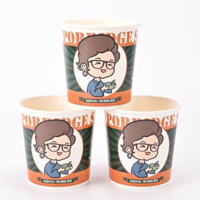 China Disposable Disposable Custom Printed Hot Soup Paper Kraft Bowl Food Container With Custom Logo for sale