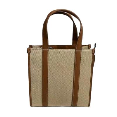 China Other Wholesale Customized Woman Linen Tote Bag High Quality Handbag Ladies High-capacity Shoulder Bag for sale