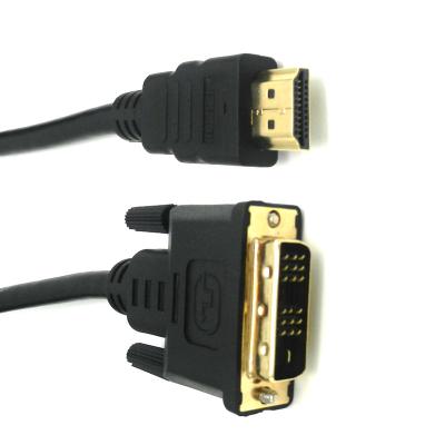 China Plug and Play High Speed HDMI to DVI Cable 24+1 pin gold plated male to male for 1080P DVI to hdmi cable for sale