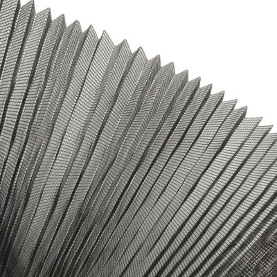 China 18 X 16 Mesh Pleated Insect Screen Long Lasting Fire Resistant for sale